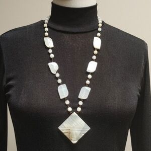 Mexican Onyx Travertine Vintage Necklace
